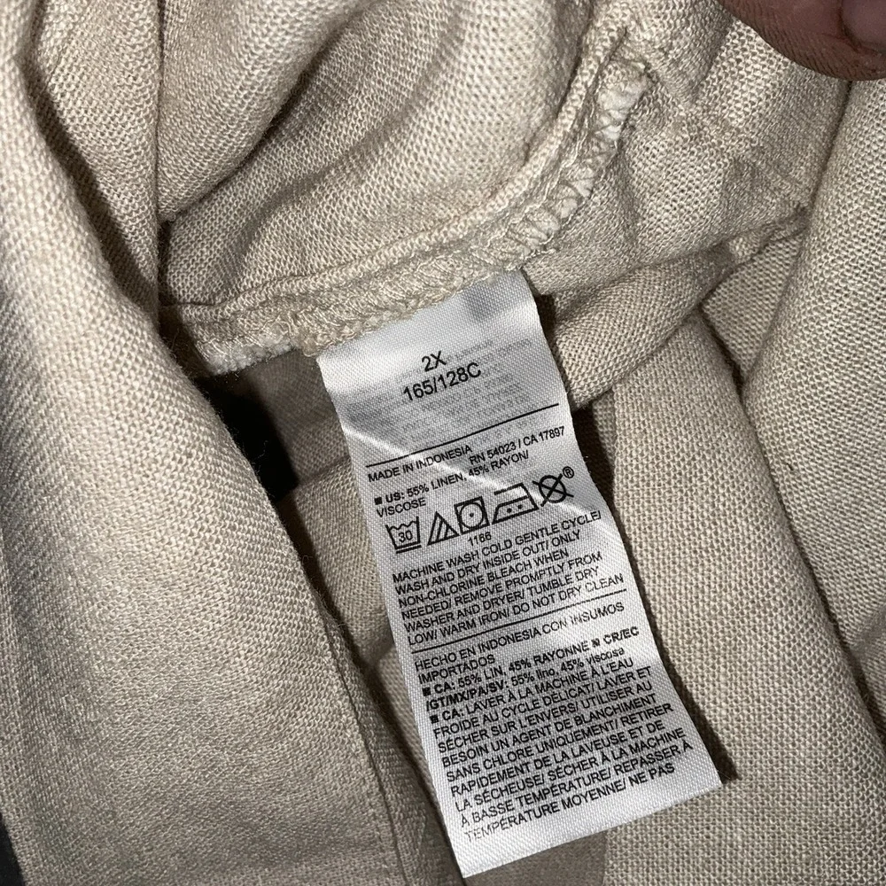 Men's‎ Old Navy Linen Blend Button Up Short Sleeve Shirt 2XL - Picture 7 of 7